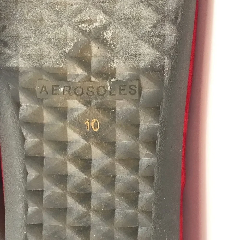 AEROSOLES Red Pointed Toe Flats & Loafers | Pull On Closure - Picture 4 of 6